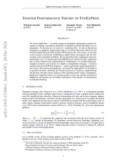Tighter Performance Theory of FedExProx