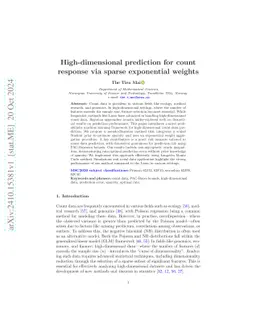 High-dimensional prediction for count response via sparse exponential
  weights