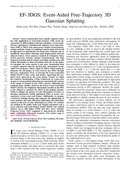 EF-3DGS: Event-Aided Free-Trajectory 3D Gaussian Splatting