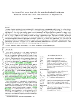 Accelerated Sub-Image Search For Variable-Size Patches Identification
  Based On Virtual Time Series Transformation And Segmentation