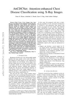 AttCDCNet: Attention-enhanced Chest Disease Classification using X-Ray
  Images