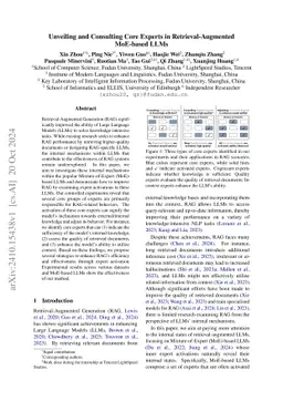 Unveiling and Consulting Core Experts in Retrieval-Augmented MoE-based
  LLMs