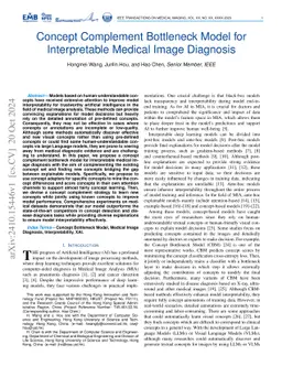 Concept Complement Bottleneck Model for Interpretable Medical Image
  Diagnosis