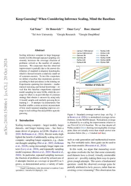 Keep Guessing? When Considering Inference Scaling, Mind the Baselines