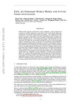 EVA: An Embodied World Model for Future Video Anticipation