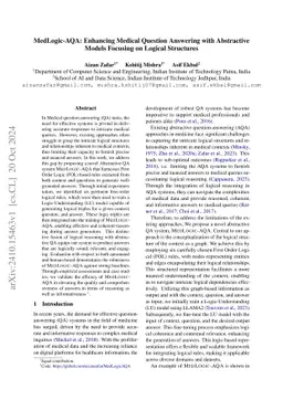 MedLogic-AQA: Enhancing Medical Question Answering with Abstractive
  Models Focusing on Logical Structures