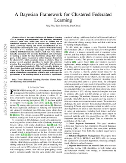 A Bayesian Framework for Clustered Federated Learning