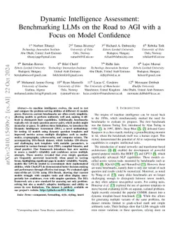 Dynamic Intelligence Assessment: Benchmarking LLMs on the Road to AGI
  with a Focus on Model Confidence