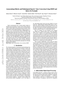 Anonymising Elderly and Pathological Speech: Voice Conversion Using DDSP
  and Query-by-Example