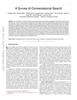 A Survey of Conversational Search