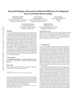 Towards Kriging-informed Conditional Diffusion for Regional Sea-Level Data Downscaling