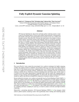 Fully Explicit Dynamic Gaussian Splatting