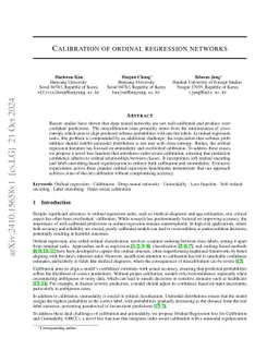 Calibration of Ordinal Regression Networks