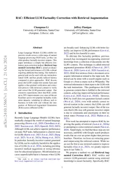 RAC: Efficient LLM Factuality Correction with Retrieval Augmentation