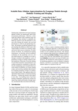 Scalable Data Ablation Approximations for Language Models through
  Modular Training and Merging