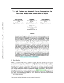 TALoS: Enhancing Semantic Scene Completion via Test-time Adaptation on
  the Line of Sight