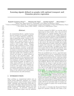 Learning signals defined on graphs with optimal transport and Gaussian process regression