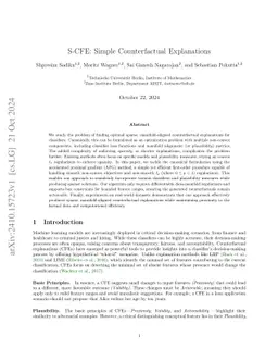 S-CFE: Simple Counterfactual Explanations
