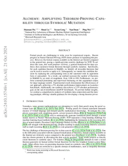 Alchemy: Amplifying Theorem-Proving Capability through Symbolic Mutation