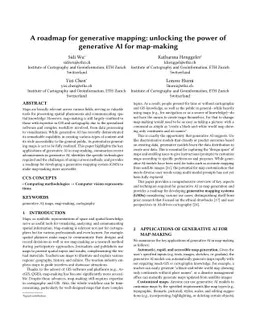 A roadmap for generative mapping: unlocking the power of generative AI
  for map-making