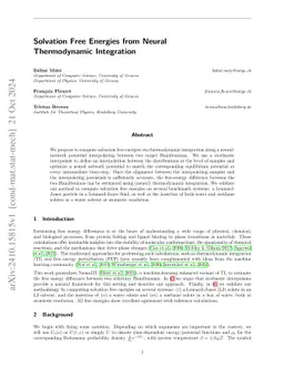 Solvation Free Energies from Neural Thermodynamic Integration