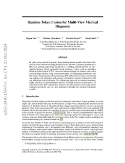 Random Token Fusion for Multi-View Medical Diagnosis