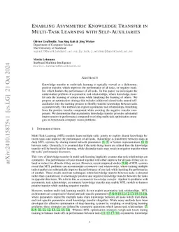 Enabling Asymmetric Knowledge Transfer in Multi-Task Learning with
  Self-Auxiliaries