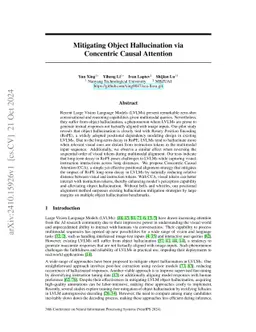Mitigating Object Hallucination via Concentric Causal Attention