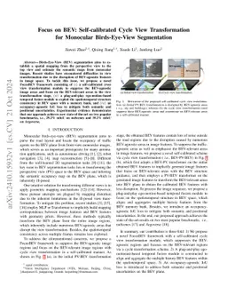 Focus on BEV: Self-calibrated Cycle View Transformation for Monocular
  Birds-Eye-View Segmentation