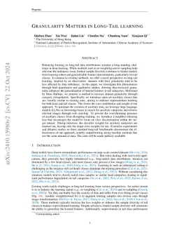 Granularity Matters in Long-Tail Learning