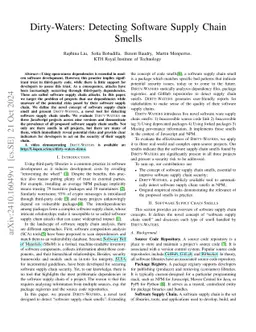 Dirty-Waters: Detecting Software Supply Chain Smells