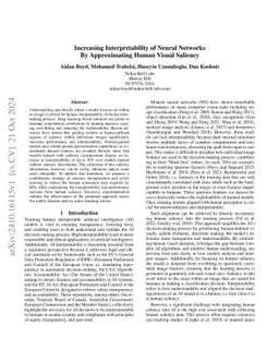 Increasing Interpretability of Neural Networks By Approximating Human
  Visual Saliency