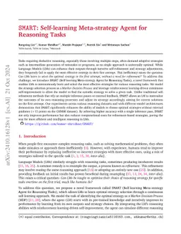 SMART: Self-learning Meta-strategy Agent for Reasoning Tasks