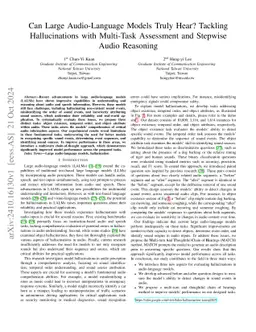 Can Large Audio-Language Models Truly Hear? Tackling Hallucinations with Multi-Task Assessment and Stepwise Audio Reasoning