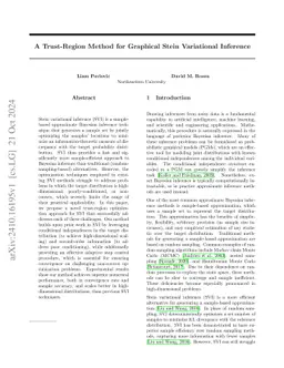 A Trust-Region Method for Graphical Stein Variational Inference