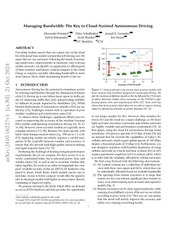 Managing Bandwidth: The Key to Cloud-Assisted Autonomous Driving