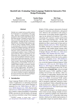 Sketch2Code: Evaluating Vision-Language Models for Interactive Web
  Design Prototyping