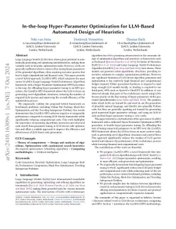 In-the-loop Hyper-Parameter Optimization for LLM-Based Automated Design
  of Heuristics