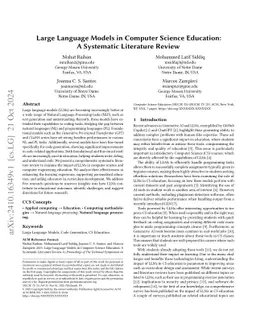 Large Language Models in Computer Science Education: A Systematic
  Literature Review