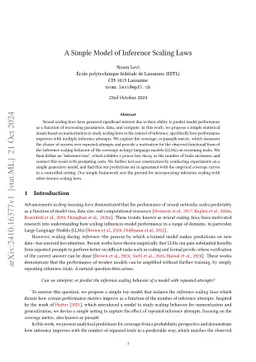 A Simple Model of Inference Scaling Laws