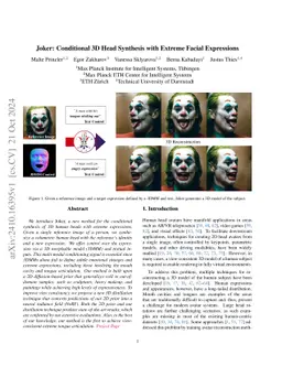 Joker: Conditional 3D Head Synthesis with Extreme Facial Expressions