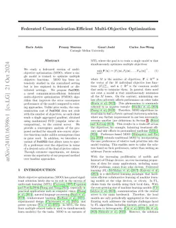 Federated Communication-Efficient Multi-Objective Optimization