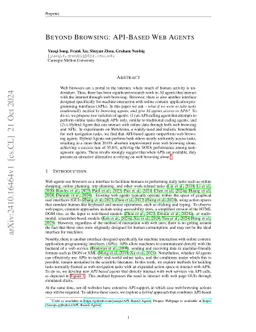 Beyond Browsing: API-Based Web Agents