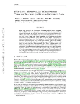 BIG5-CHAT: Shaping LLM Personalities Through Training on Human-Grounded Data