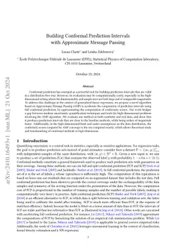 Building Conformal Prediction Intervals with Approximate Message Passing