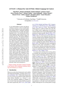 AUTALIC: A Dataset for Anti-AUTistic Ableist Language In Context