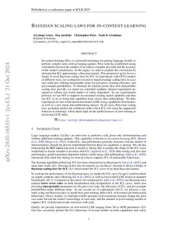 Bayesian scaling laws for in-context learning