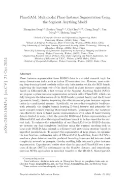 PlaneSAM: Multimodal Plane Instance Segmentation Using the Segment
  Anything Model