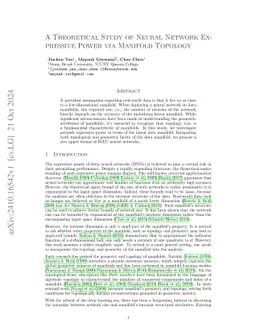 A Theoretical Study of Neural Network Expressive Power via Manifold
  Topology