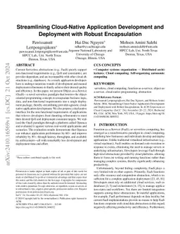 Streamlining Cloud-Native Application Development and Deployment with
  Robust Encapsulation